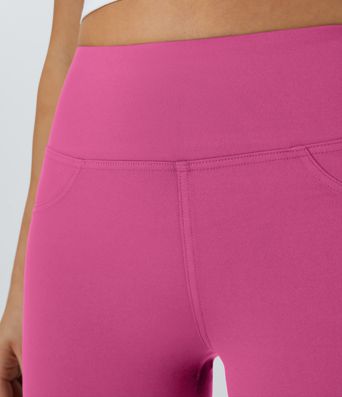 Yoga Leggings Taille Haute avec Poches et Évasement