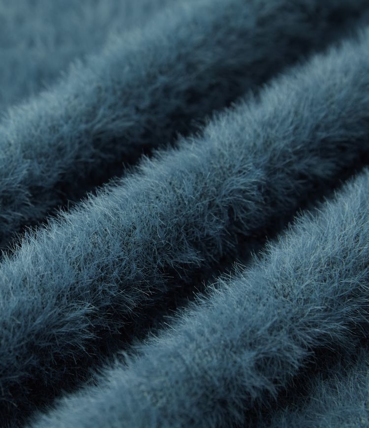 Cárdigan holgado cuello V manga obispo botón