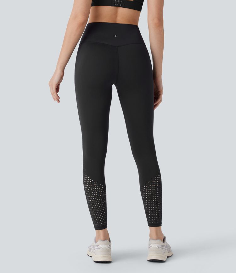 SpeedWave™ High Waisted Tummy Control Perforated Quick Dry Workout Leggings