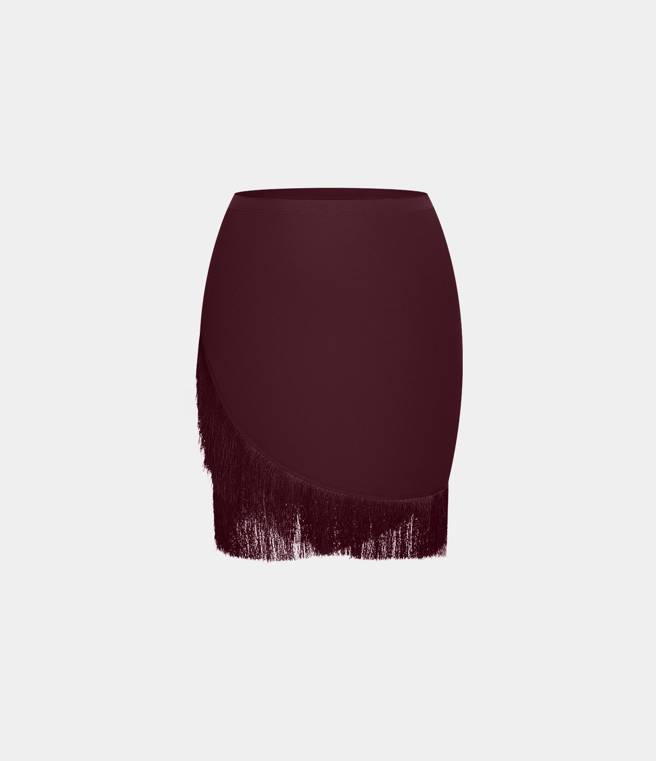 Softlyzero™ Airy Asymmetric Crossover Fringe Hem Bodycon 2-in-1 Mini Cool Touch Dance Skirt