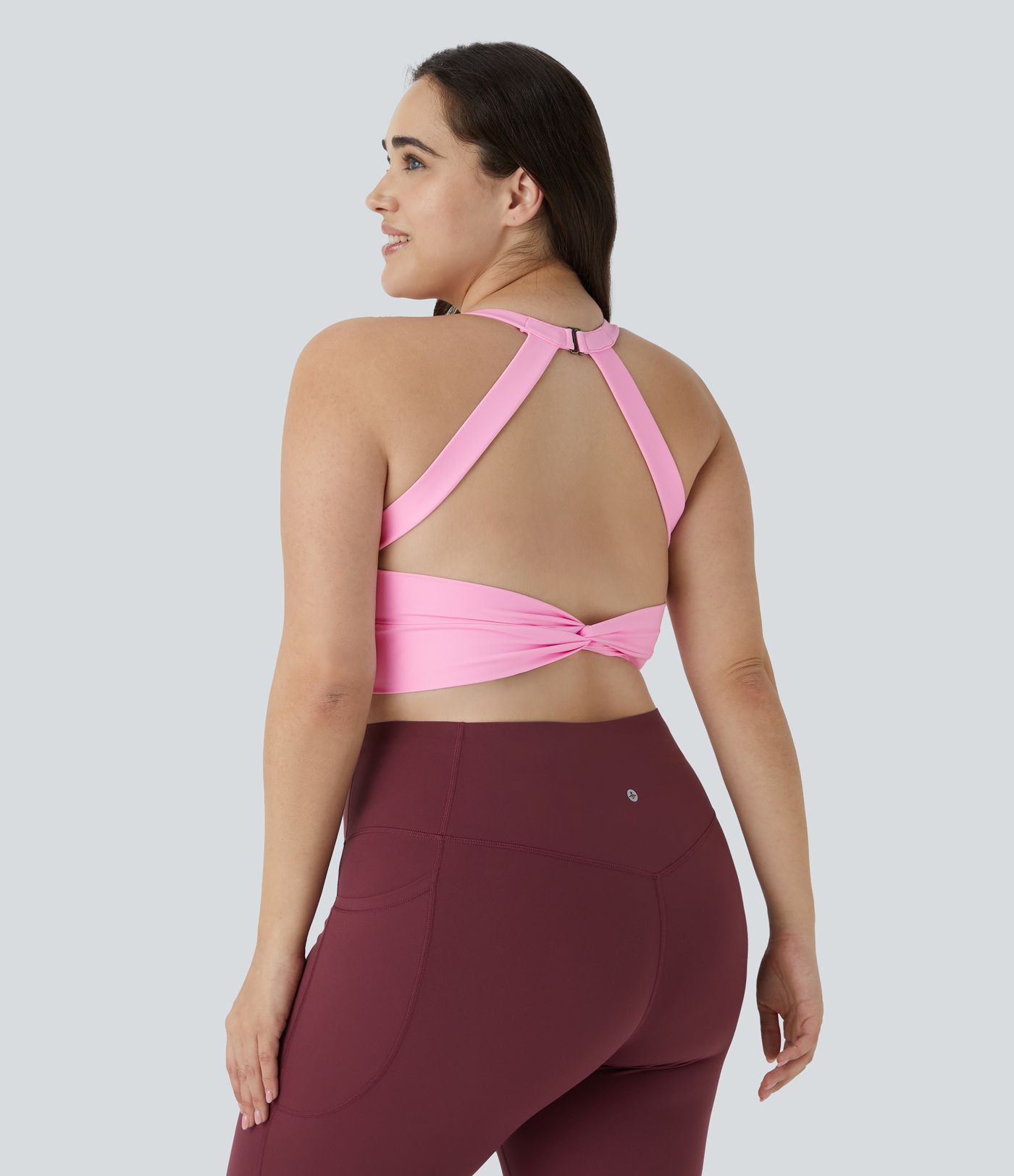 Softlyzero™ Plush Backless Cut Out Twisted Cropped Yoga Plus Size Tank Vest Top