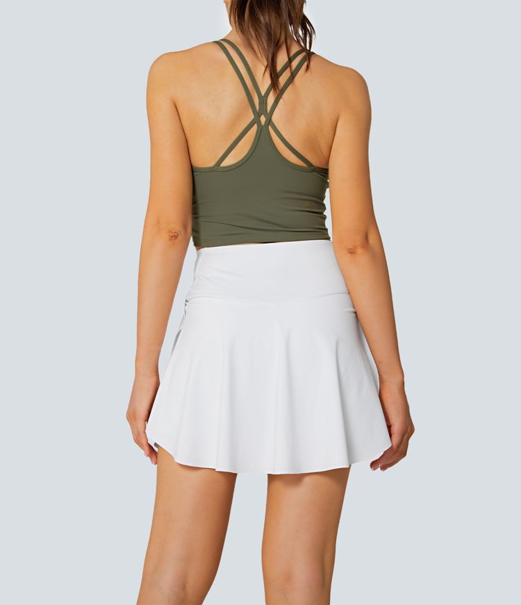 Everyday SoftlyZero™ Airy Crossover 2-in-1 Side Pocket Cool Touch Mini Tennis Skirt-Lucid-UPF50+