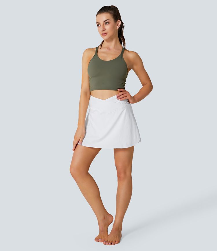 Everyday SoftlyZero™ Airy Crossover 2-in-1 Side Pocket Cool Touch Mini Tennis Skirt-Lucid-UPF50+