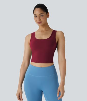 Débardeur de ballet 'barre' à encolure en U avec détail croisé, bonnets A-C