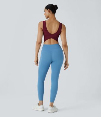 Débardeur de ballet 'barre' à encolure en U avec détail croisé, bonnets A-C