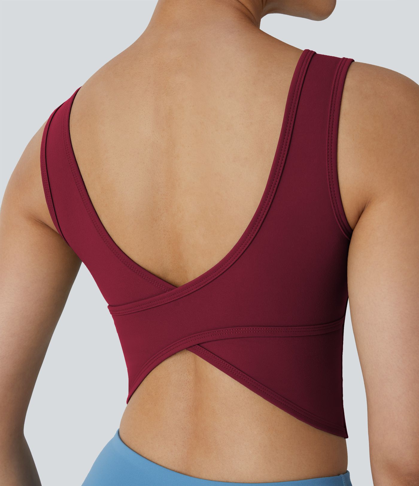 Débardeur de ballet 'barre' à encolure en U avec détail croisé, bonnets A-C