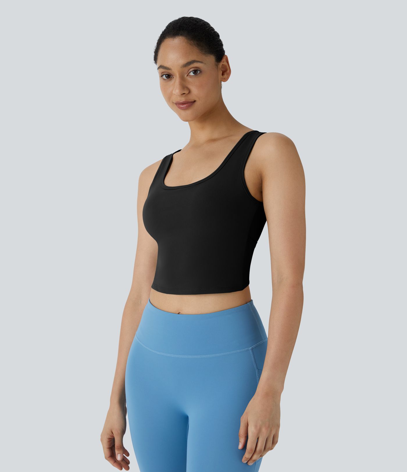 U Neck Crossover Barre Ballet Dance Tank Top A-C Cups