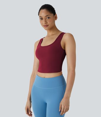 Débardeur de ballet 'barre' à encolure en U avec détail croisé, bonnets A-C