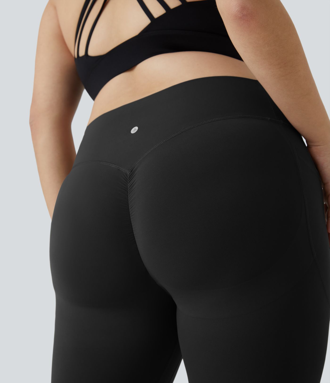 Halara UltraSculpt™ SoCinched Hohe Taille Scrunch Po Lifting Bauchkontrolle Taschen Formende Trainings Plus Size Leggings