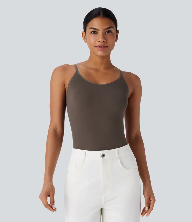 Seamless Flow Backless Adjustable Strap Snap Button Lounge Smooth Bodysuit