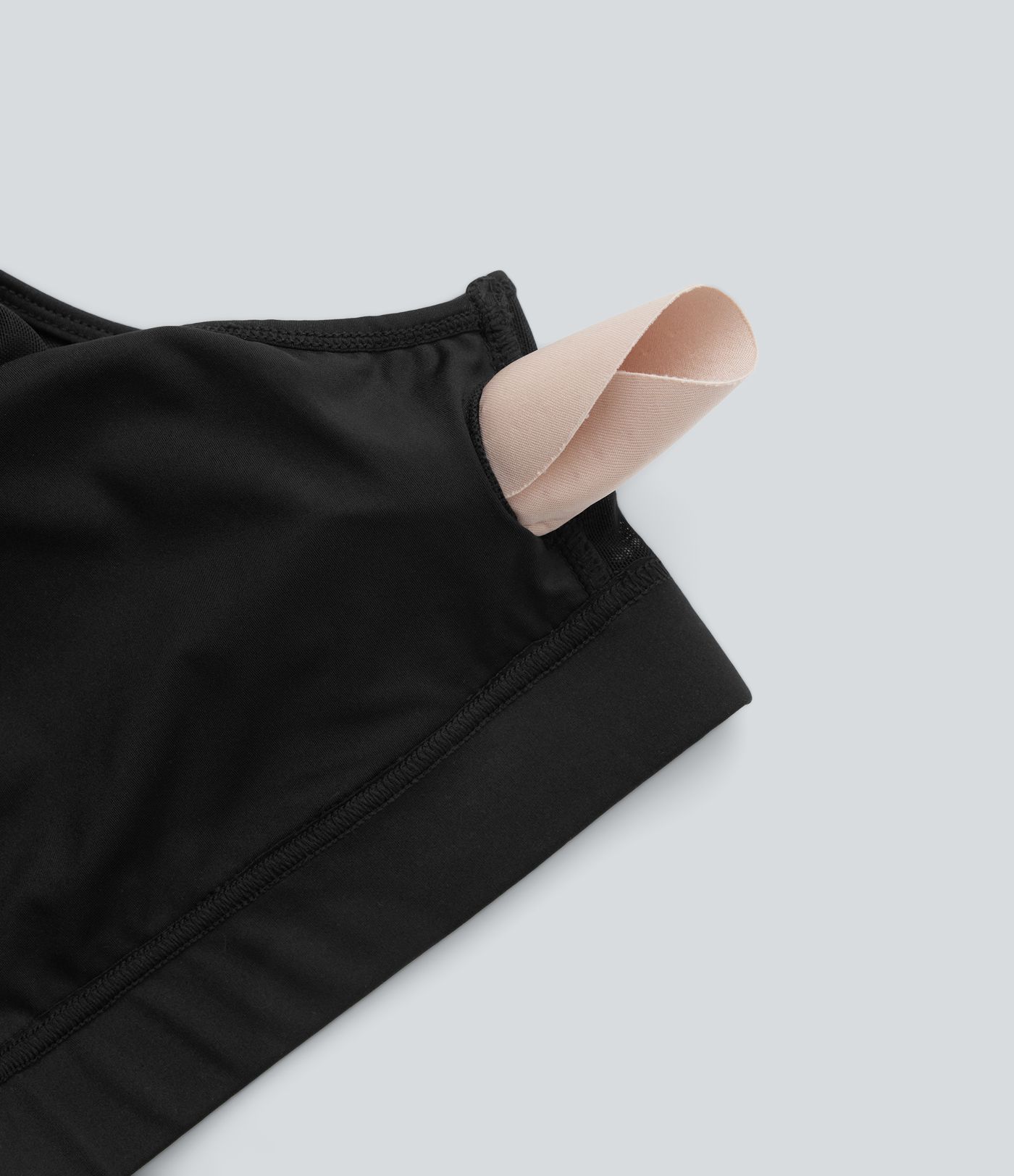 SoftlyZero™ Sujetador Deportivo de Soporte Medio Racerback con Malla de Contraste y Tacto Fresco para Entrenamiento