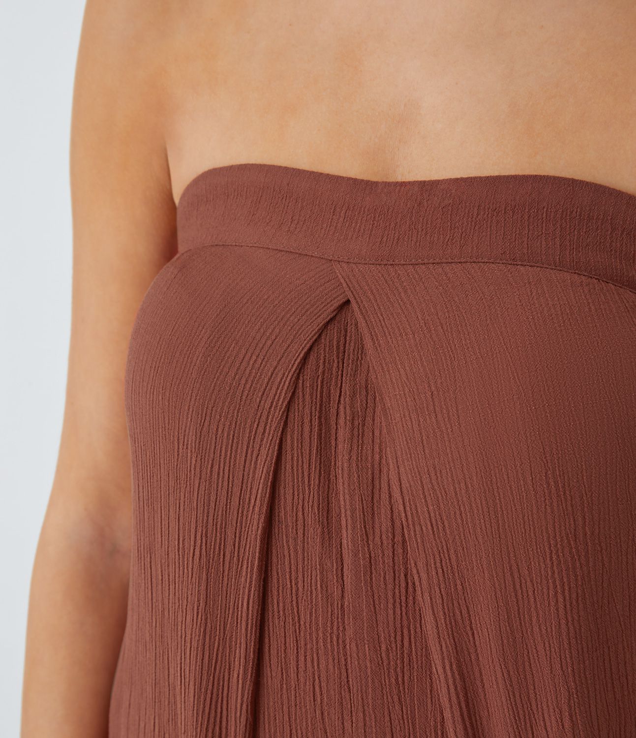 튜브 셔링 타이백 와이드 레그 리조트 점프수트