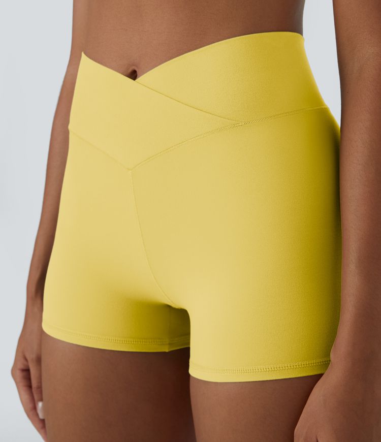 Softlyzero™ Short 7,5cm Biker Taille Haute Croisé Uni