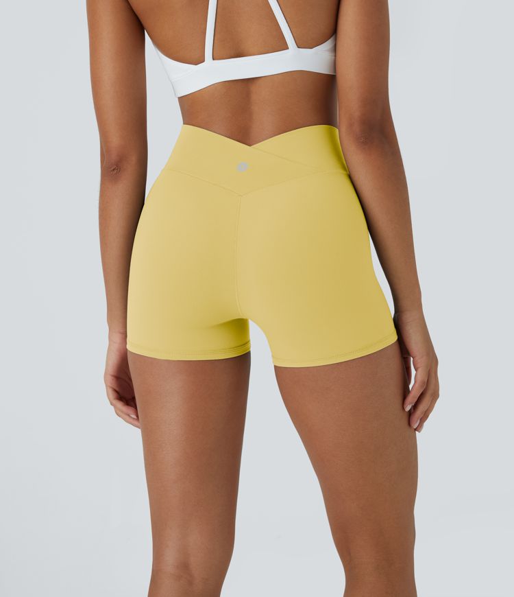 Softlyzero™ Short 7,5cm Biker Taille Haute Croisé Uni