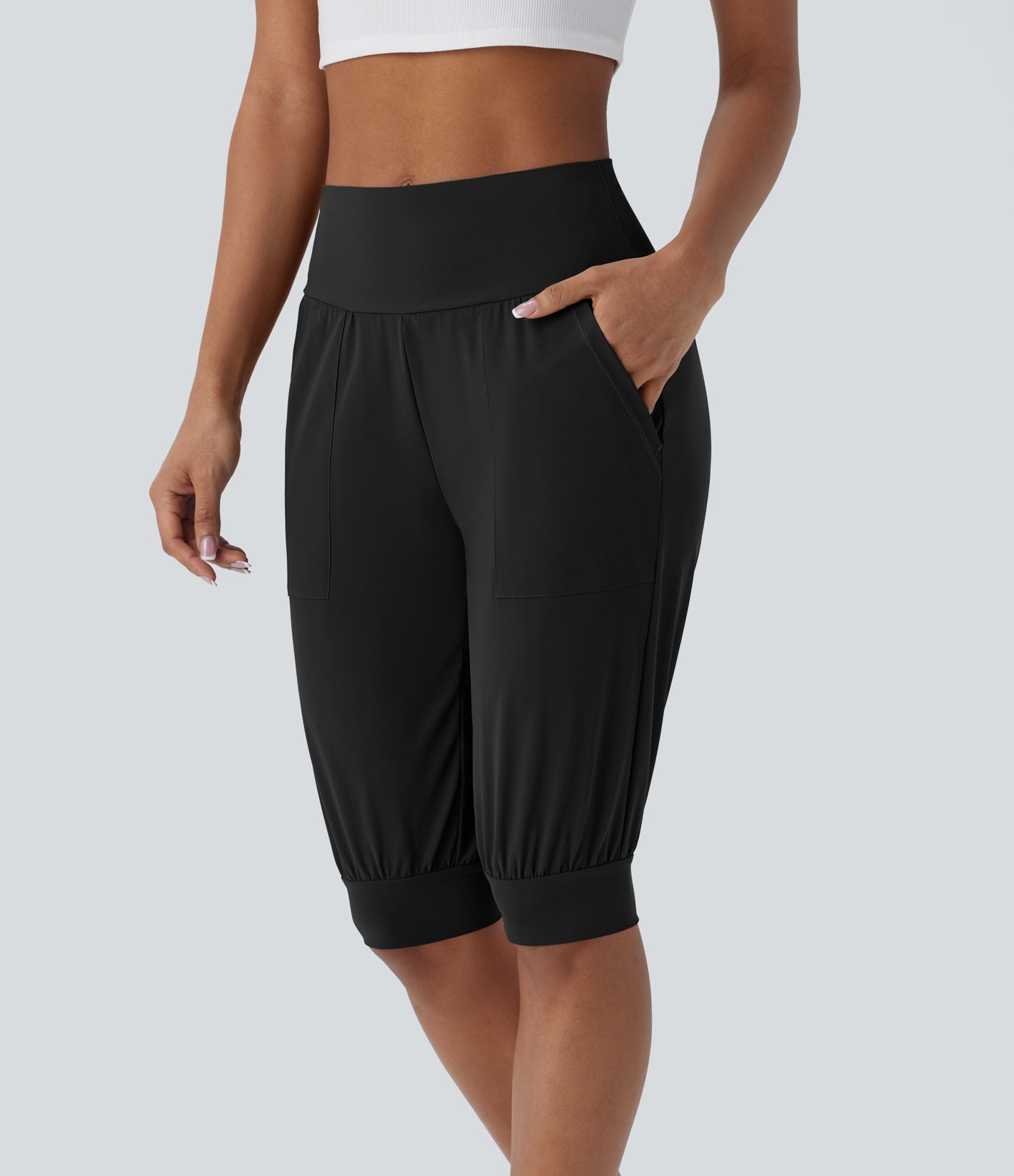 High Waisted Pocket Casual Shorts