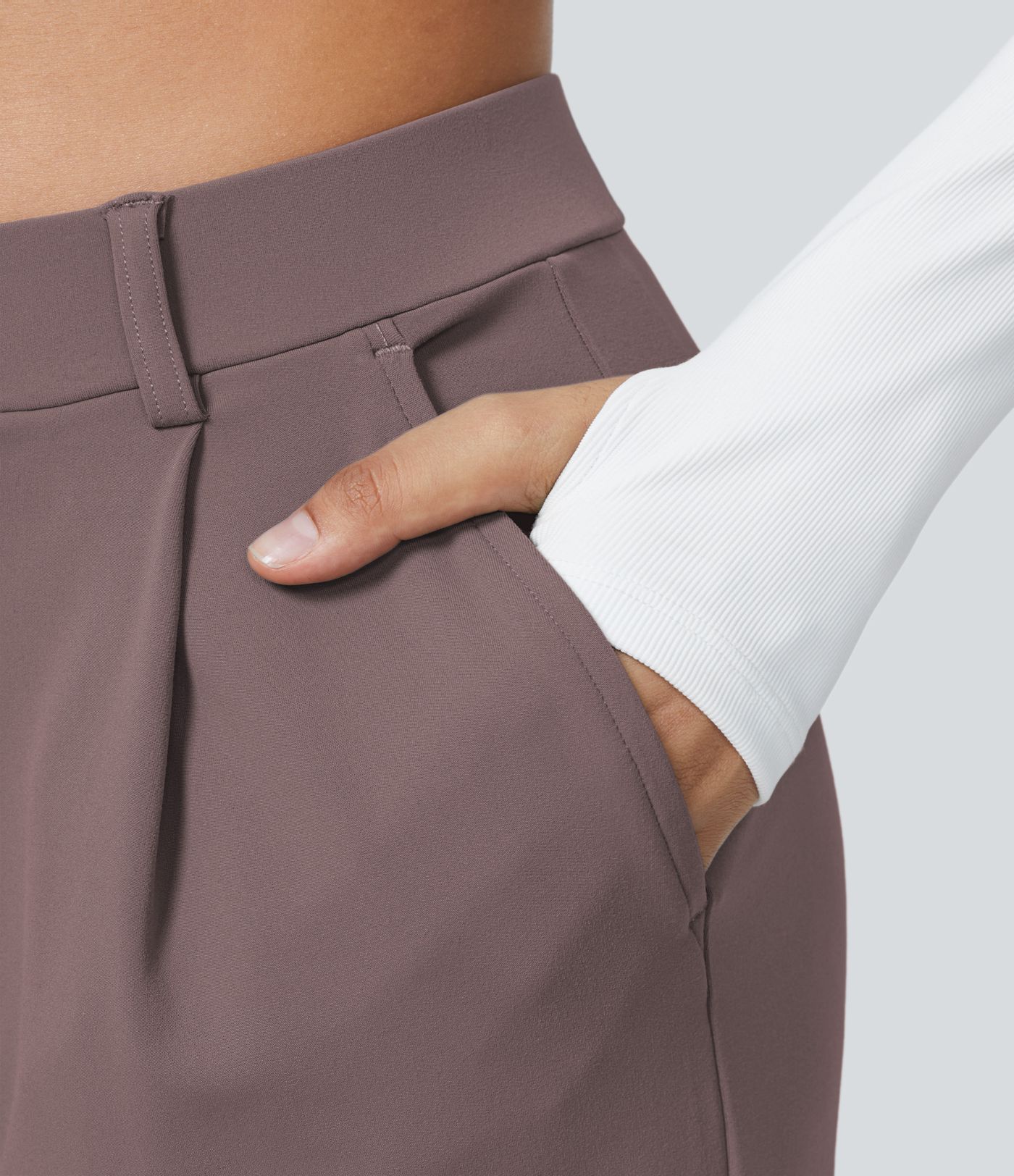 Pantalon tailleur Halara Flex™ DayStretch coupe droite taille haute avec poches