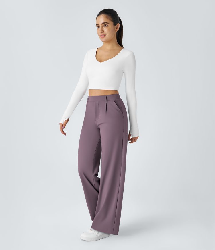 Halara Flex™ DayStretch High Waisted Pocket Straight Leg Work Pants