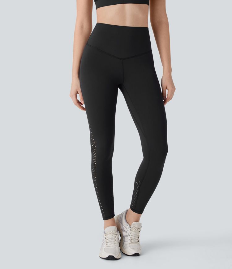 SpeedWave™ High Waisted Tummy Control Perforated Quick Dry Workout Leggings