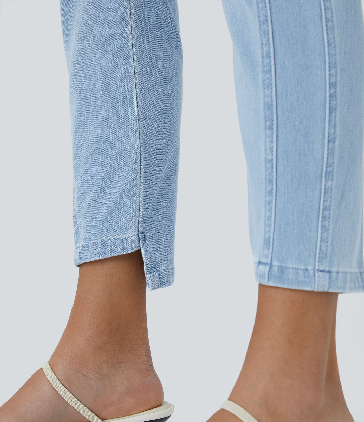 Halara Flex™ Mid Low Rise Zipper Pockets Casual Skinny Jeans