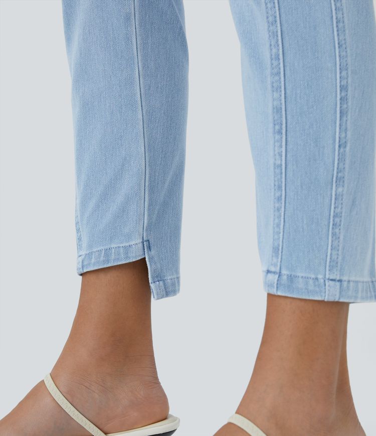 Halara Flex™ Mid Low Rise Zipper Pockets Casual Skinny Jeans