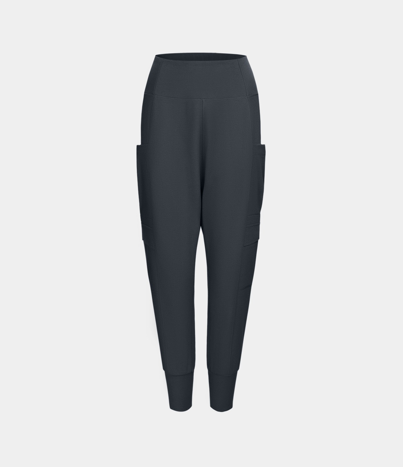 Harems-Tanz-Jogginghose mit mittelhohem Bund, Seitentasche und Waffelmuster