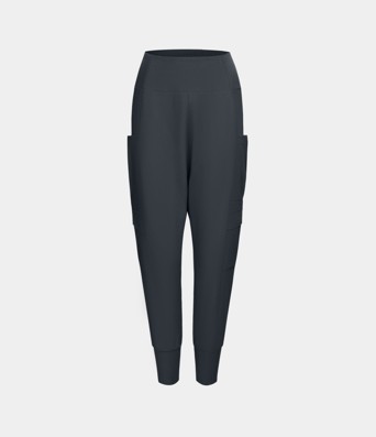 Harems-Tanz-Jogginghose mit mittelhohem Bund, Seitentasche und Waffelmuster