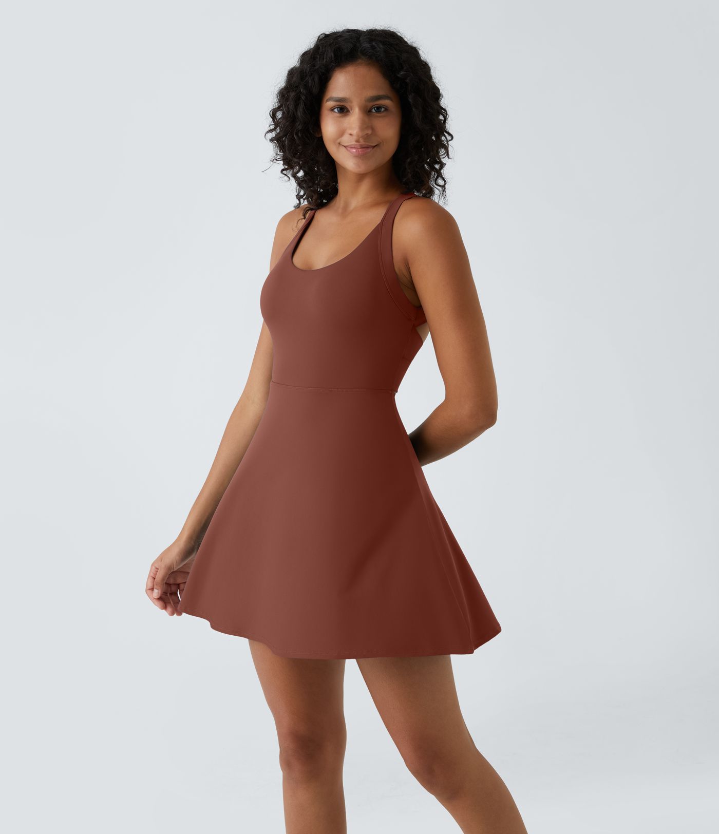 Flare Mini Dance Active Dress-Longer Length