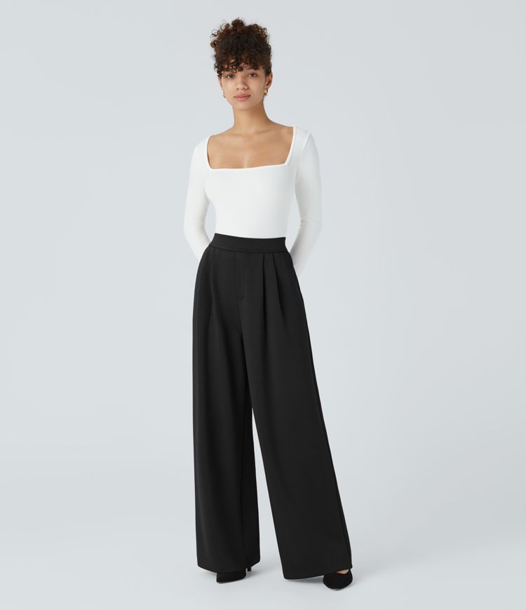 Halara Flex™ High Waisted Pocket Wide Leg Work Pants