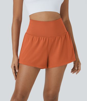 SoftlyZero™ Yoga Shorts Taille Haute Aérien et Rafraîchissant avec Poches