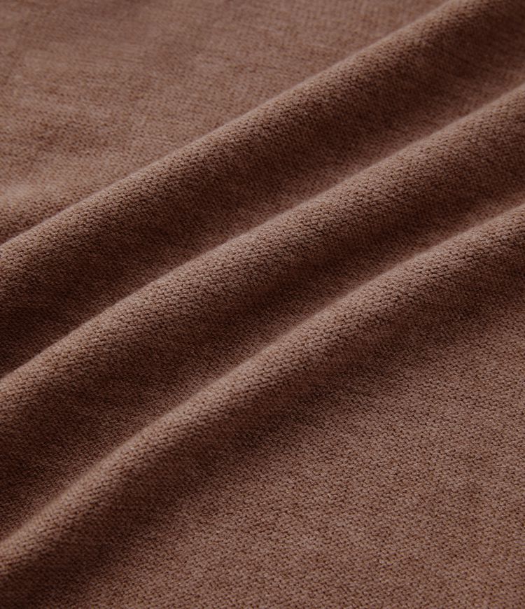 Pull décontracté à col rond, épaules tombantes et manches longues