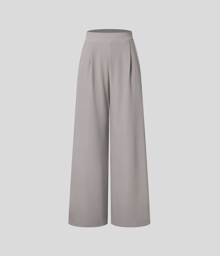 Halara Flex™ High Waisted Body Sculpt Waist-Slimming Pocket Wide Leg Micro Waffle Work Pants