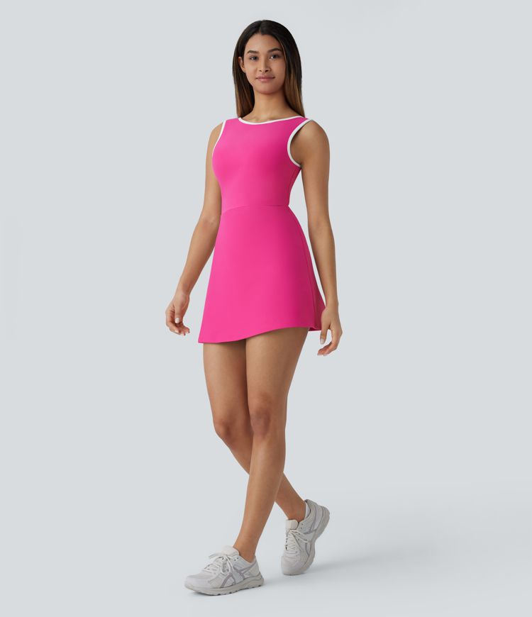 Vestido deportivo mini tenis bolsillo lateral 2 en 1 sin espalda