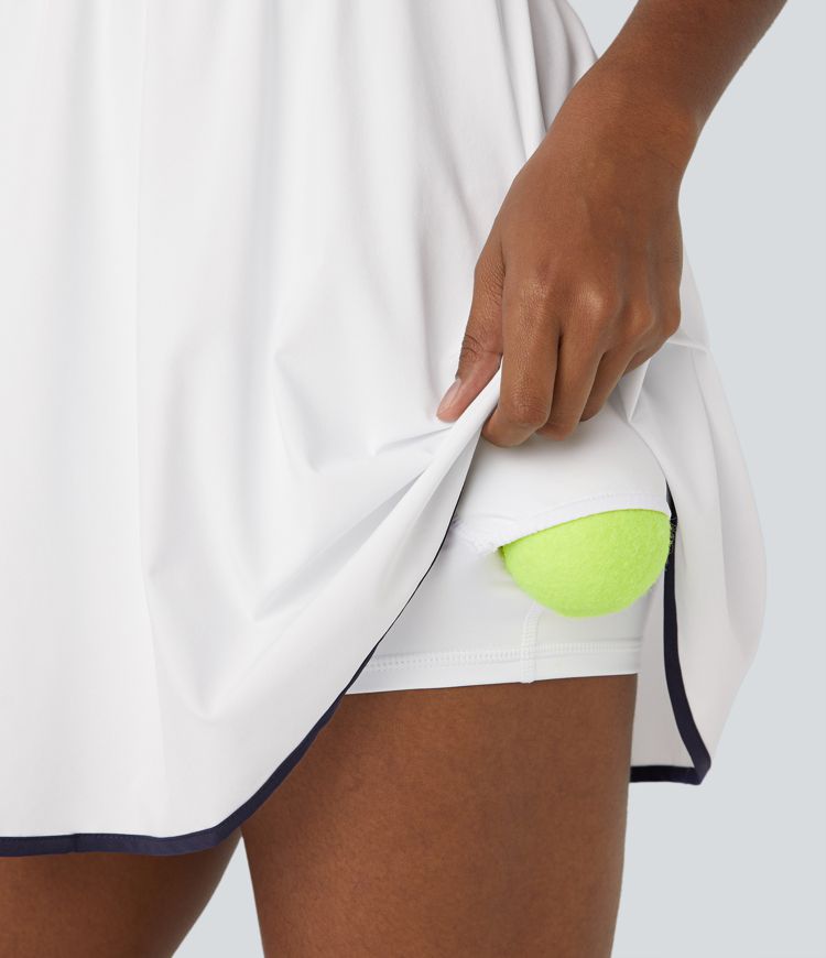 Minivestido Breezeful™ activo tenis secado rápido 2 en 1 bolsillo lateral acampanado sin espalda