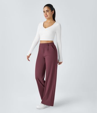 Halara Flex™ DayStretch High Waisted Pocket Straight Leg Work Pants