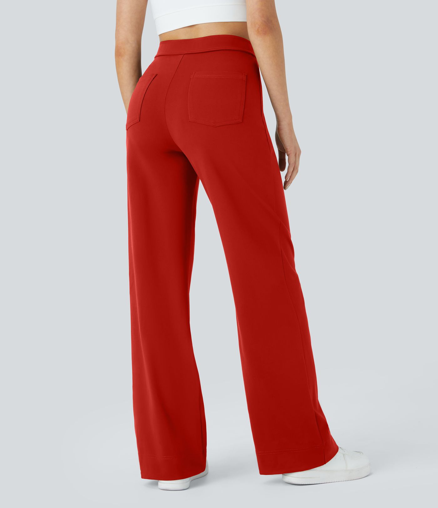 Pantalon taille haute coupe droite DayStretch avec poches