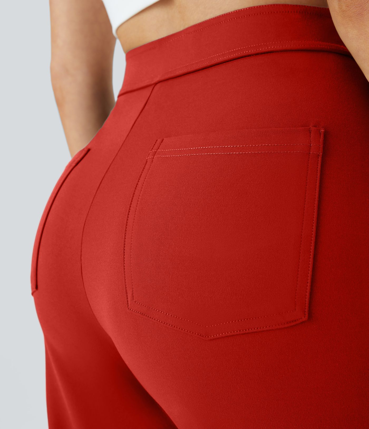 Pantalon taille haute coupe droite DayStretch avec poches