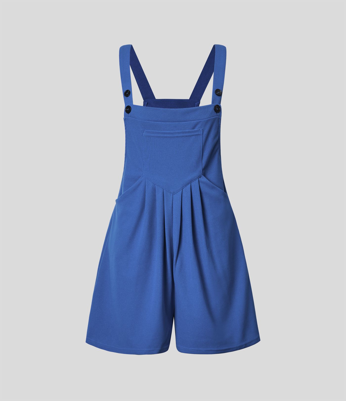 Pockets Waffle Casual Short Overalls