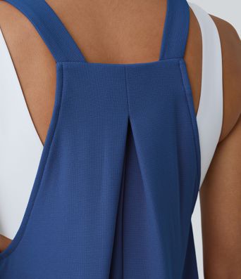 Pockets Waffle Casual Short Overalls