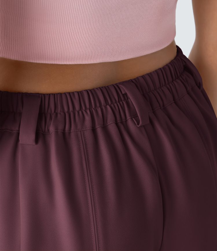 Pantalon tailleur Halara Flex™ barrel, taille mi-haute, avec poche