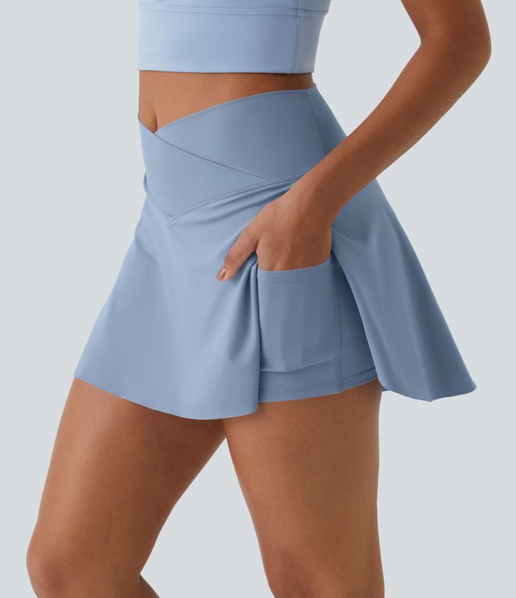 Everyday SoftlyZero™ Airy Crossover 2-in-1 Side Pocket Cool Touch Mini Tennis Skirt-Lucid-UPF50+ Everyday SoftlyZero™ Airy Crossover 2-in-1 Side Pocket Cool Touch Mini Tennis Skirt-Lucid-UPF50+