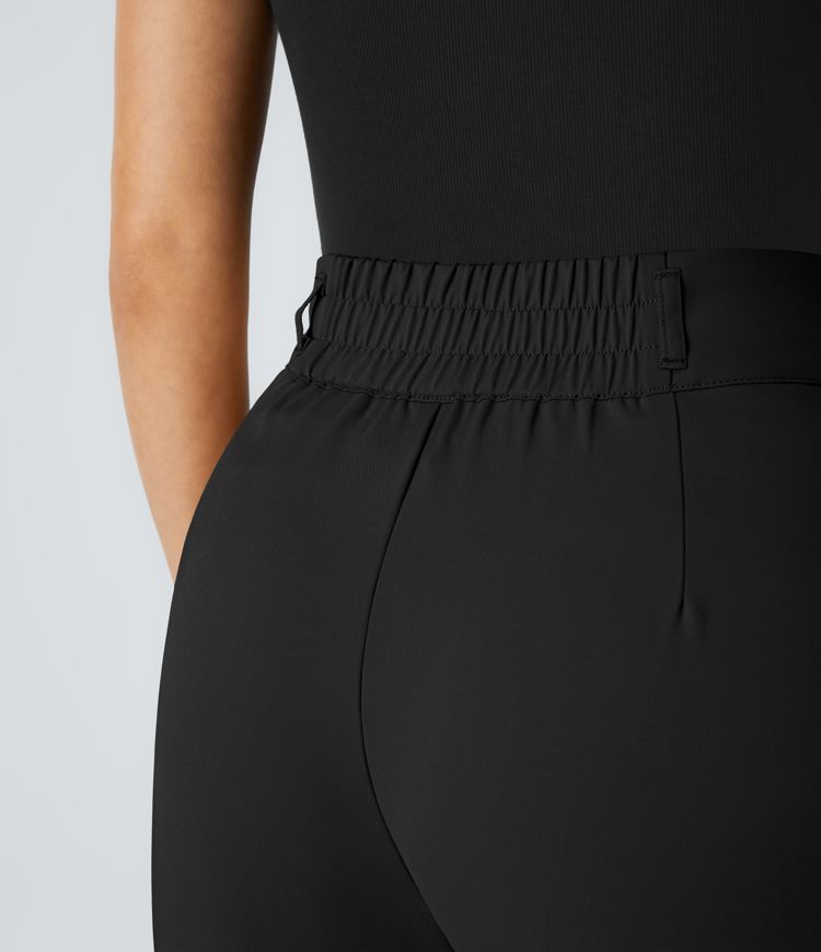 Halara Flex™ High Waisted Zipper Pocket Shirred Straight Leg Work Pants