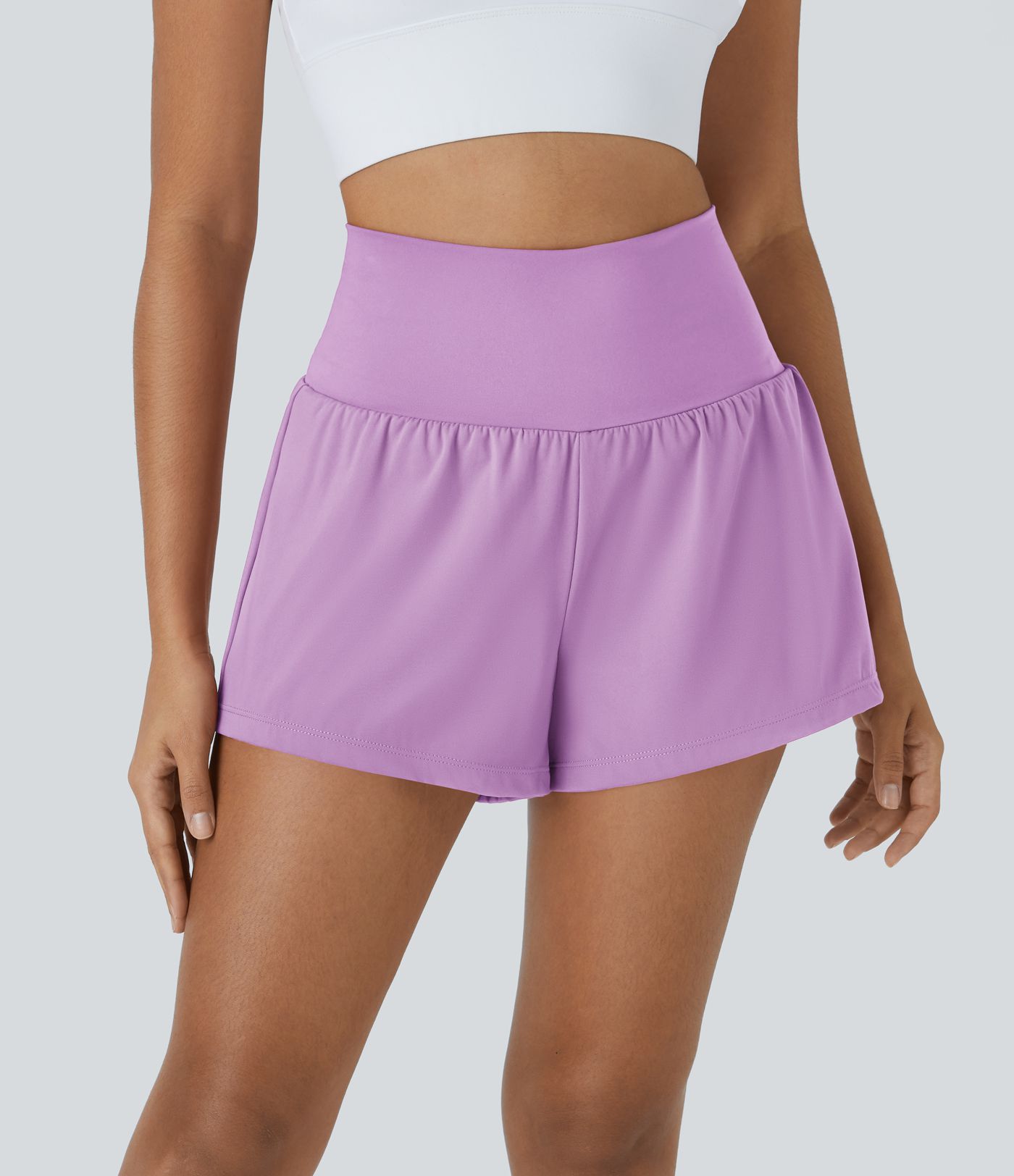 SoftlyZero™ Airy Super High Waisted Cool Touch Women Gym Running Yoga Shorts with Pockets