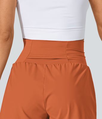 SoftlyZero™ Yoga Shorts Taille Haute Aérien et Rafraîchissant avec Poches