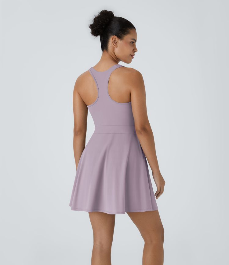 Backless Racerback Flare Mini Golf Active Dress