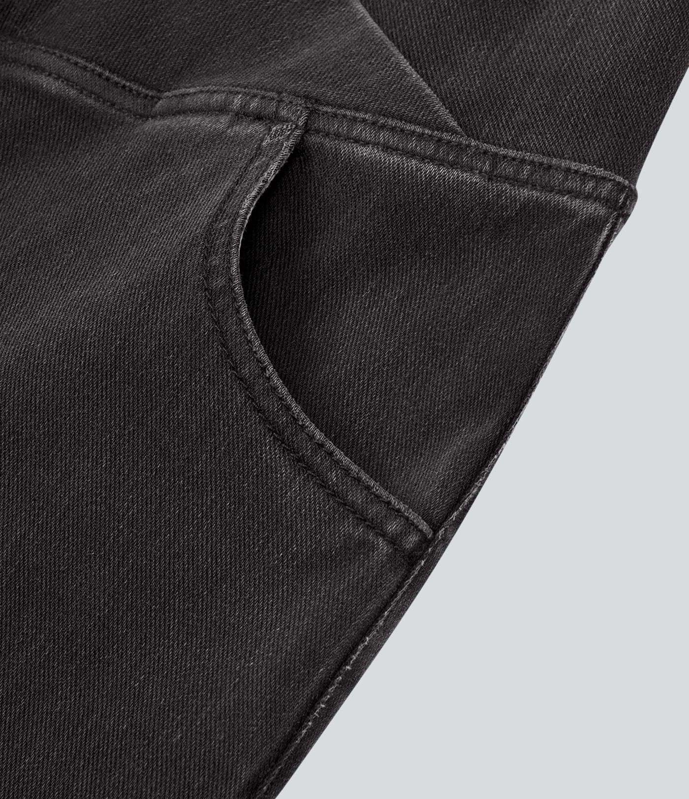 Halara Flex™ High Waisted Crossover Pocket Washed Casual Jeans