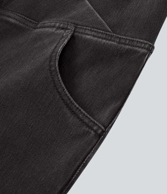 Halara Flex™ High Waisted Crossover Pocket Washed Casual Jeans