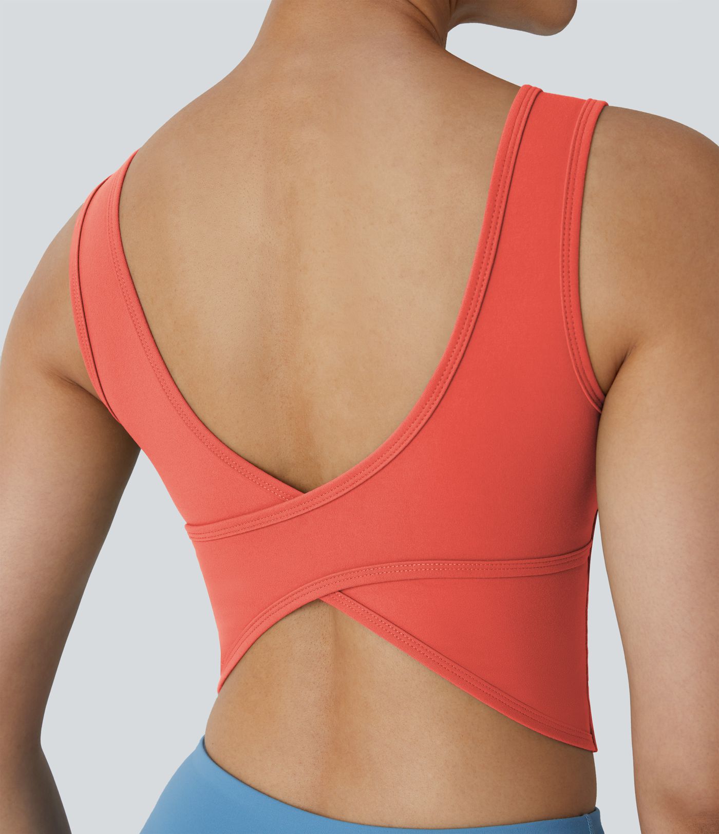 Rückenfreies Crossover-Tanz-Tanktop mit U-Ausschnitt - A-C Cups