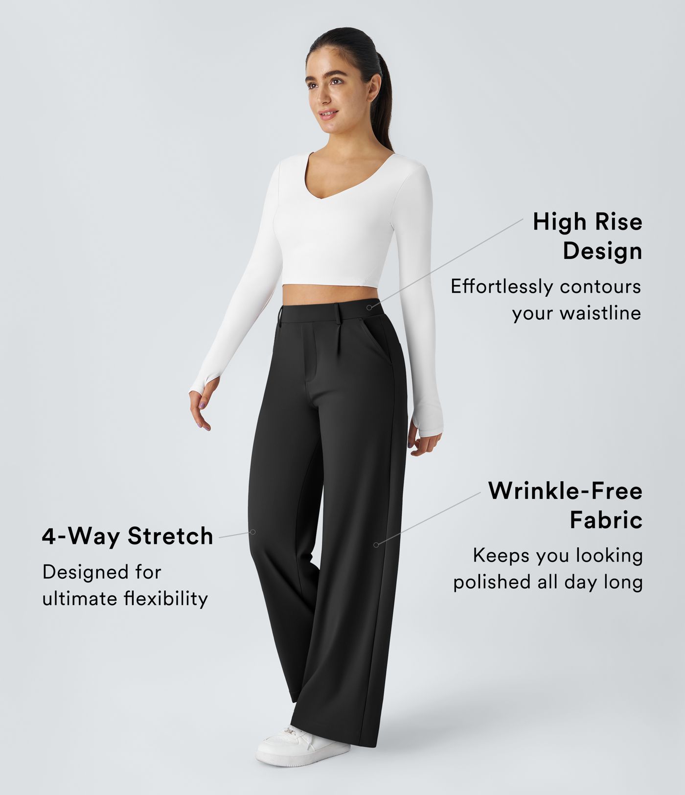 Halara Flex™ DayStretch High Waisted Pocket Straight Leg Work Pants