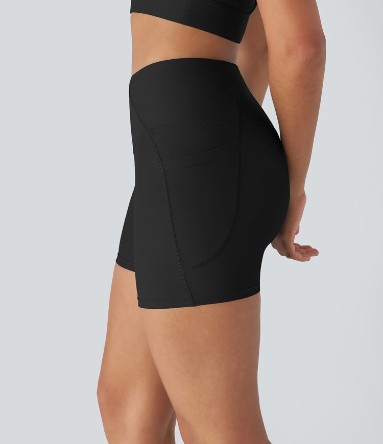 Land to Water Hohe Taille Überkreuz-Tasche Yoga Bikini Unterteil Badeanzug