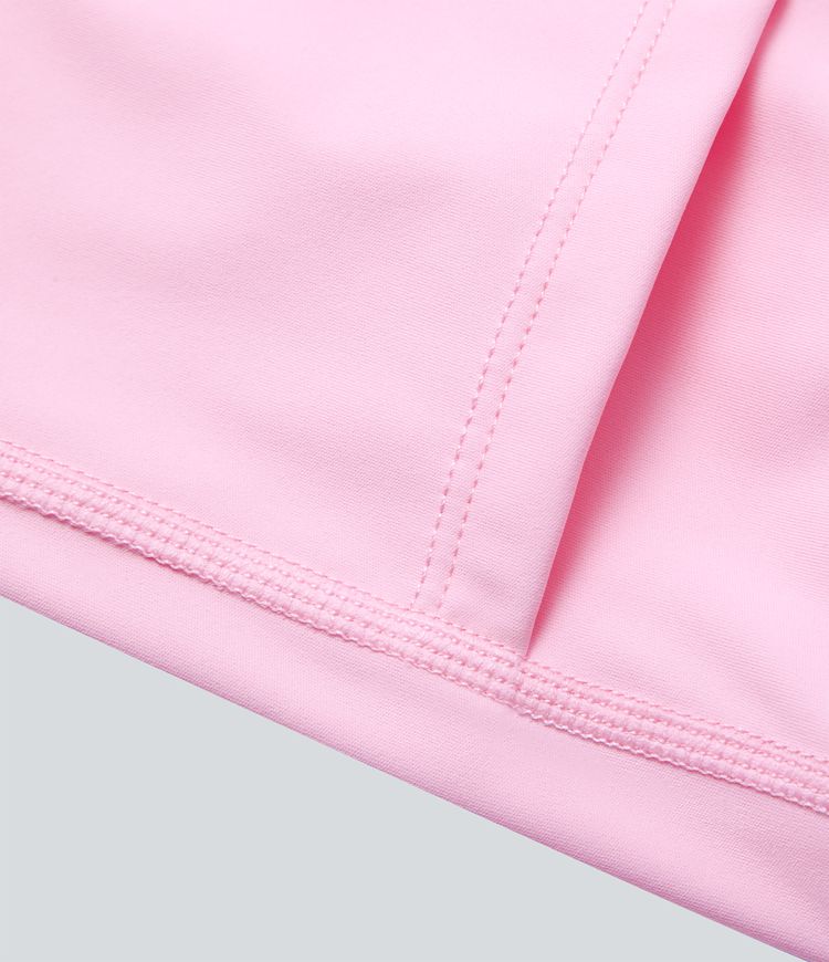 Softlyzero™ Airy Ariy Jupe Tennis Taille Haute Confortable 2 en 1 Poches Latérales Croisées Évasée Fraîche Toucher